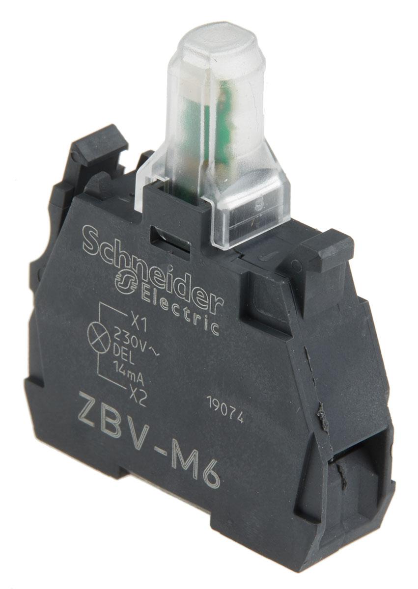 Schneider Electric XB4 XB5 Light Block LED Blue 230 V Screw terminal