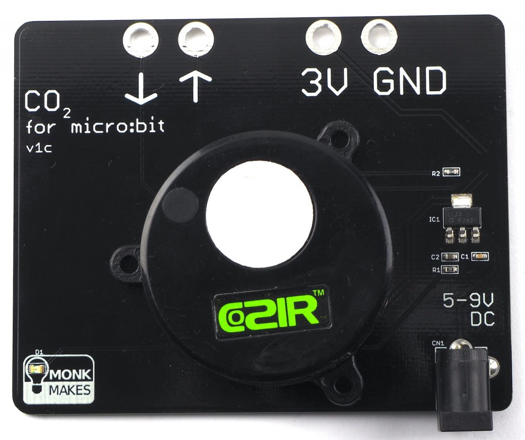 Monk Makes CO2 Sensor Board for Micro-bit Humidity Sensor, Temperature Sensor Sensor Board for V1E Micro Bit
