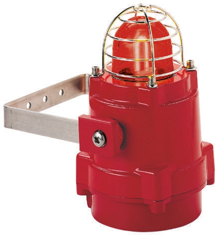 e2s BExBG15 Series Red Strobe Beacon 24V dc, Xenon Bulb Bracket, IP67
