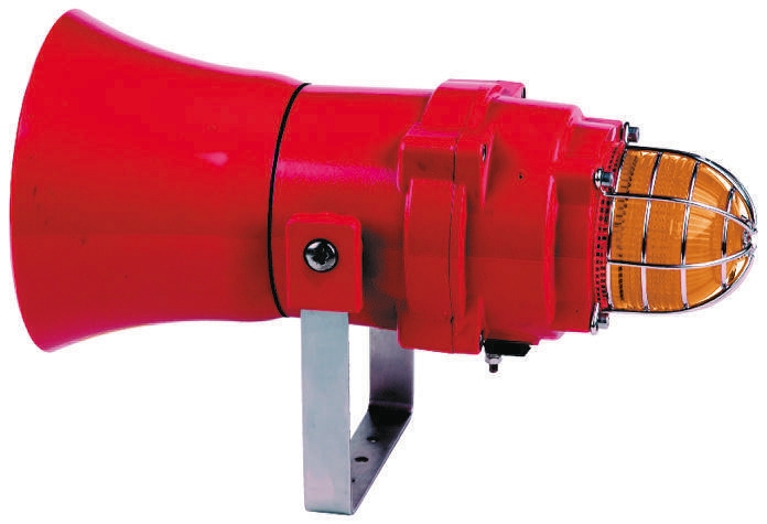 e2s BExCS110-05 Series Amber Sounder-Beacon Combination, IP67, IP66 Surface, Bracket 117 dB @ 1m