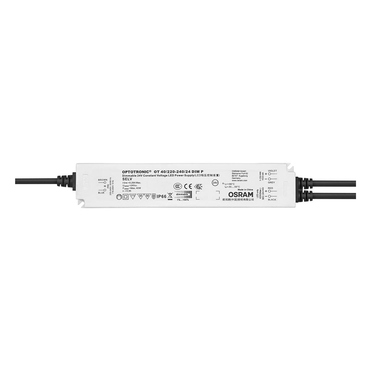 Osram LED Driver, 42V Output, 29.4W Output, 500mA Output Dimmable