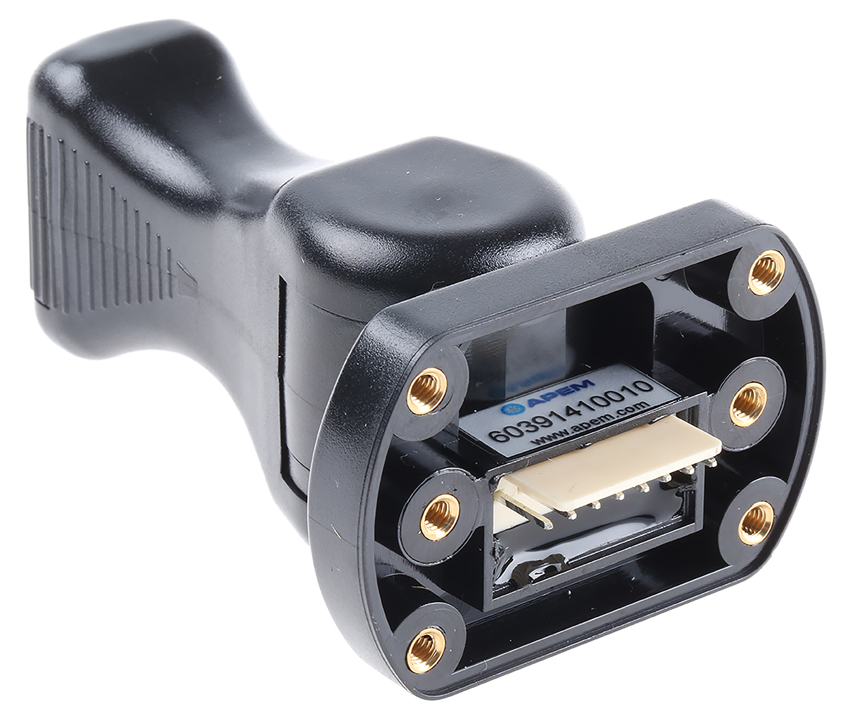 APEM 1-Axis Joystick Lever Hall Effect, IP67, 5 V dc, 10mA