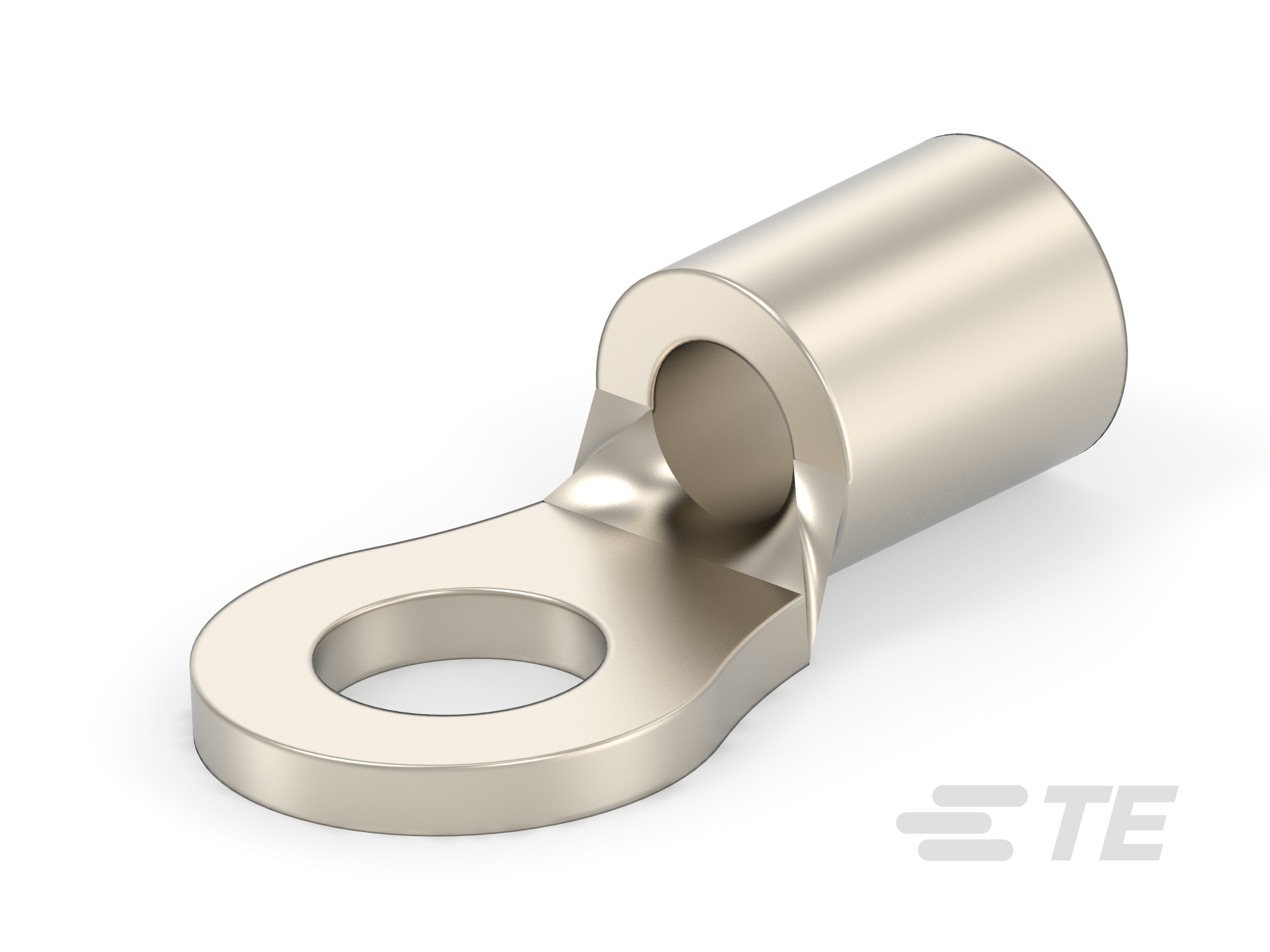 TE Connectivity, SOLISTRAND Uninsulated Ring Terminal, M2.5 (#4) Stud Size, Silver