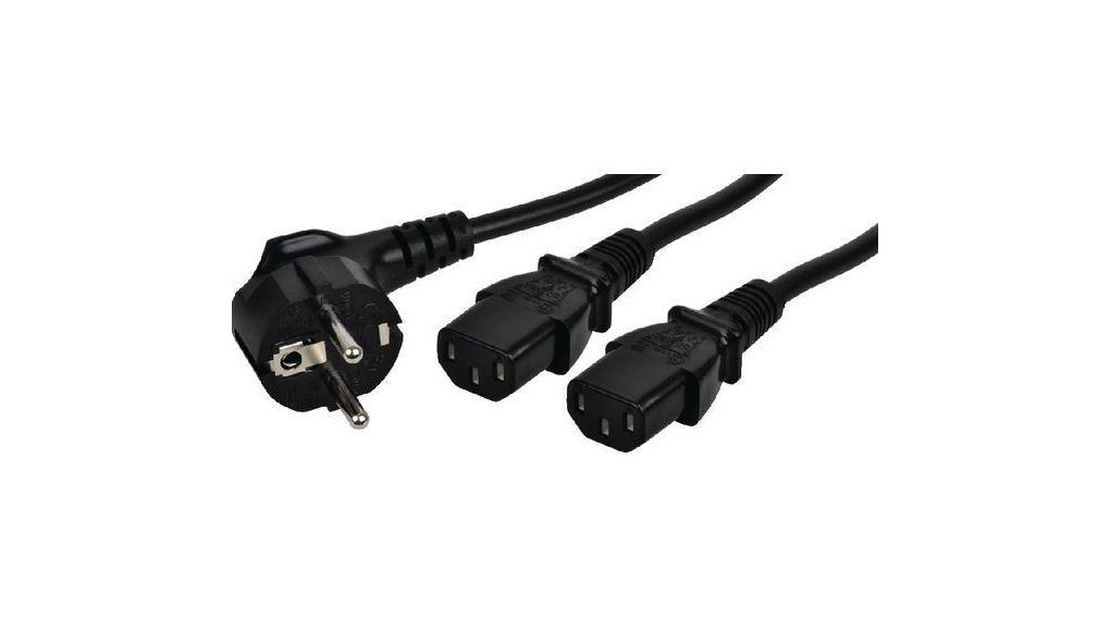 RND 0.75 mm² Power Cable, Black PVC