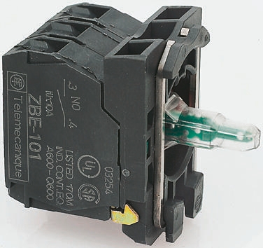 Schneider Electric XB5 Contact & Light Block 1NO LED Red 24 V ac/dc Screw terminal