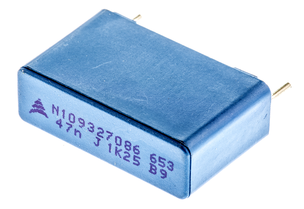 EPCOS B32653 Polypropylene Film Capacitor, 1.25 kV dc, 500 V ac, ±5%, 47nF, Through Hole