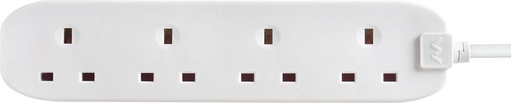 bfg3n-mp BG Electrical 3 m 4 Socket Shuttered Socket Extension Lead Extension Lead, 240V, IP20