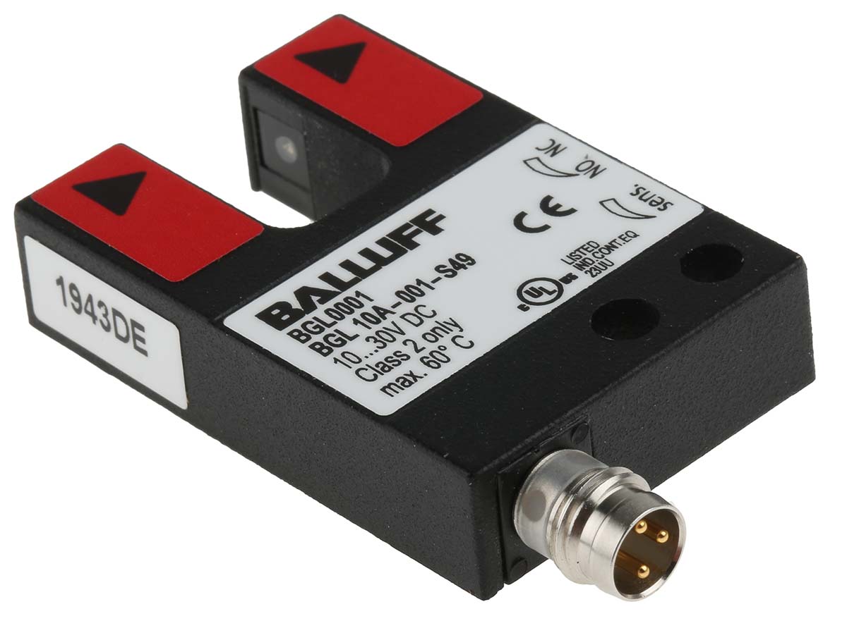 BALLUFF Through Beam Photoelectric Sensor, Fork Sensor