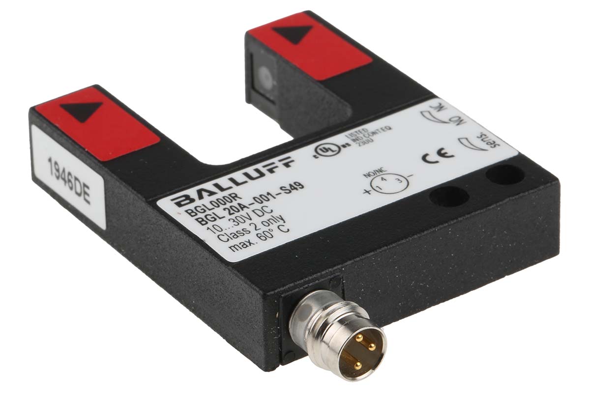 BALLUFF Through Beam Photoelectric Sensor, Fork Sensor