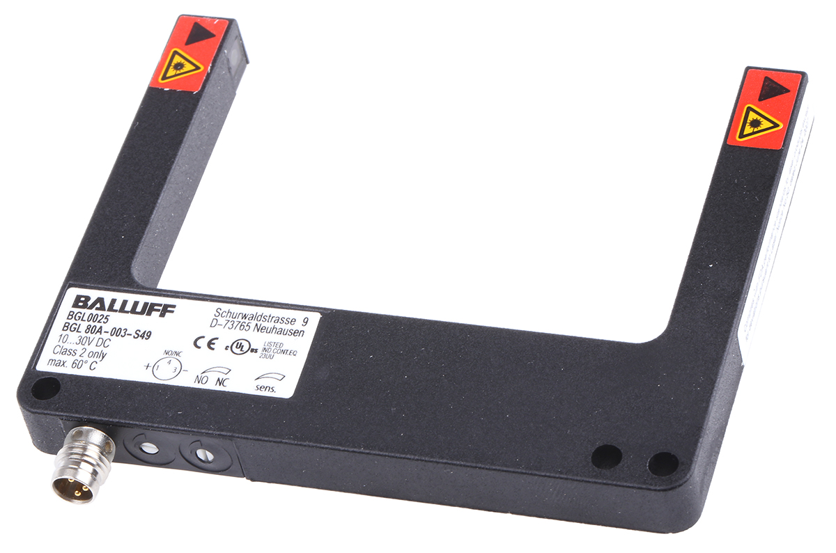 BALLUFF Through Beam Photoelectric Sensor, Fork Sensor