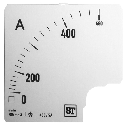 Sifam Tinsley Meter Scale For Use With  96 x 96 Analogue Panel Ammeter
