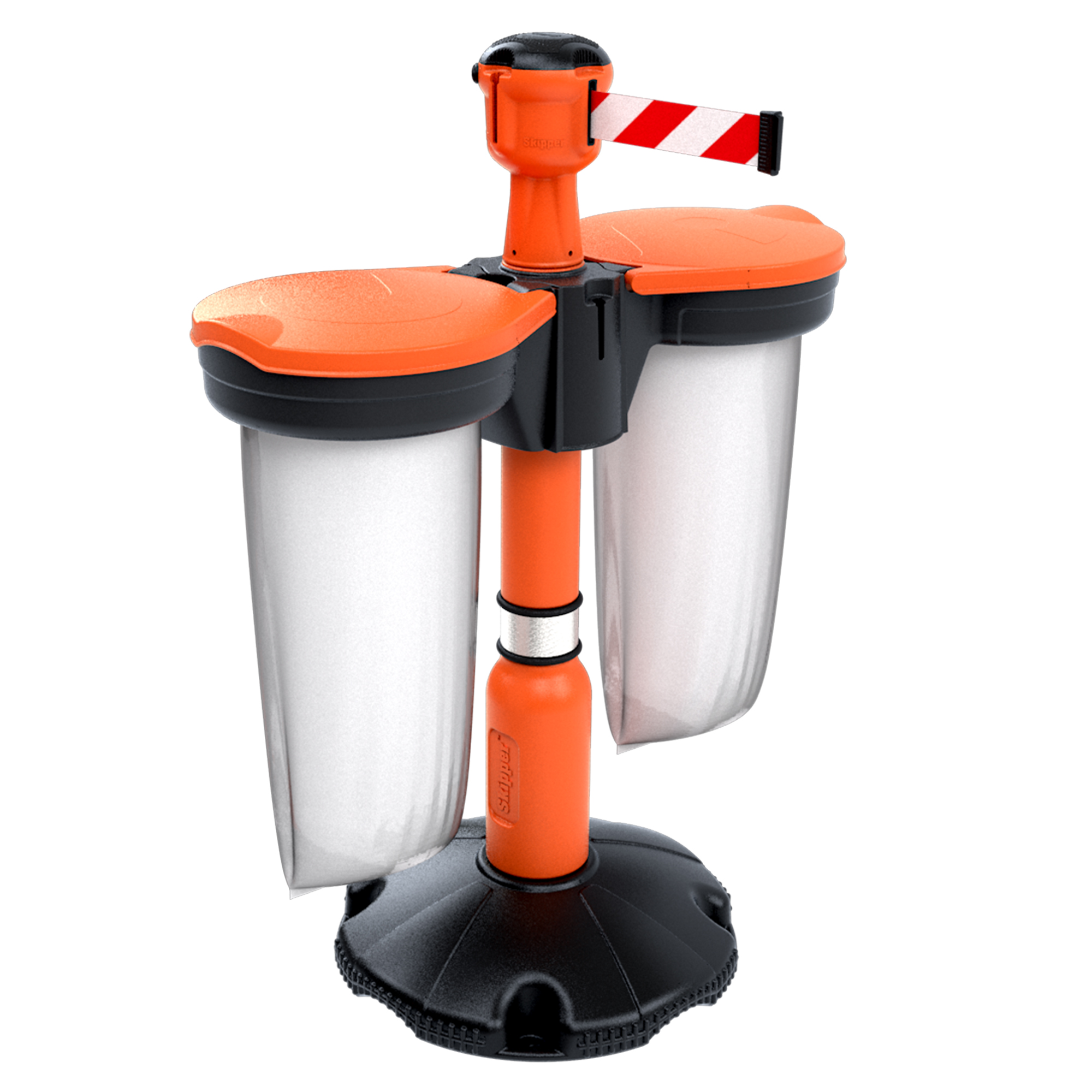 bin01-o Skipper Orange Safety Barrier, Recycle Bin