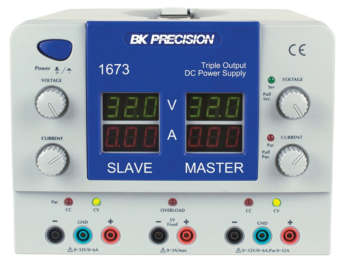BK Precision Digital Bench Power Supply, 3-Output 32 V to  32V, 399 W, 6 A Max, UKAS