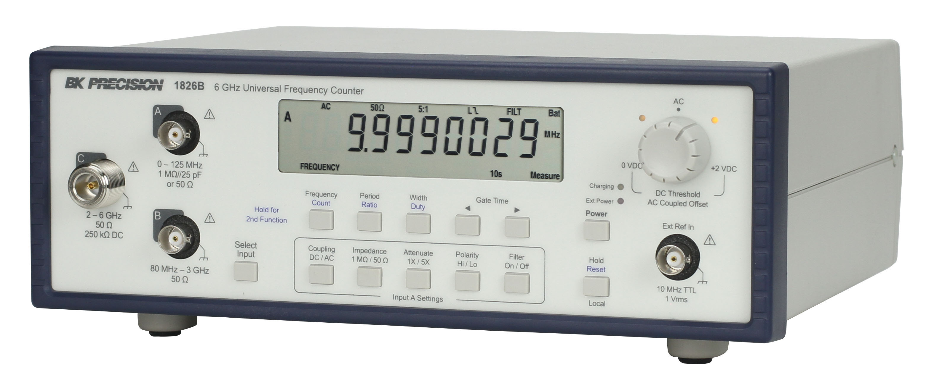 BK Precision 1826B Frequency Counter, 0.001 Hz Min, 6 GHz Max, 10 Digits Resolution, RSCAL