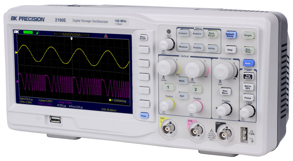 bk2190e BK Precision 2190E Series, 100 MHz Bench Oscilloscope 2-Channel - UKAS