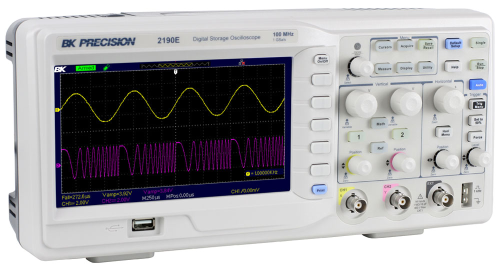 bk2190e BK Precision 2190E Series, 100 MHz Bench Oscilloscope 2-Channel - UKAS