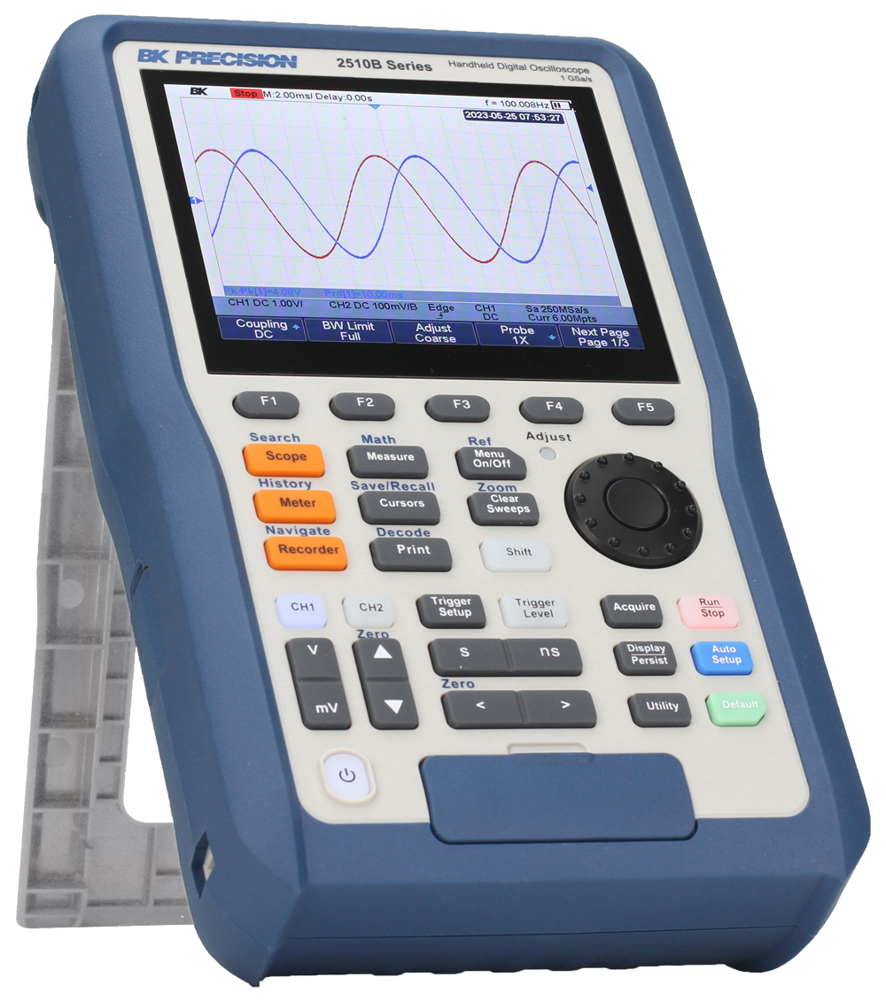 BK Precision 2510B Series, 100 MHz Handheld Digital Oscilloscope, 2 Channels - UKAS