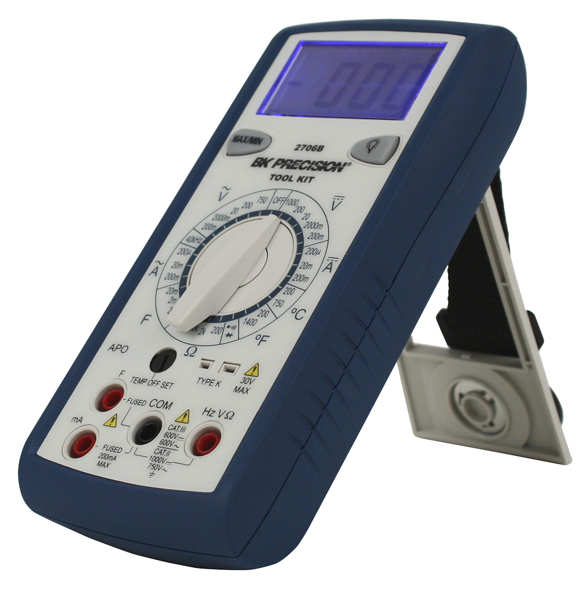 bk2706b BK Precision Handheld Digital Multimeter, 200 mA ac, 200 mA dc, 750 V ac