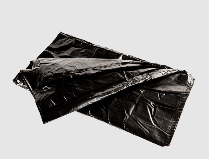 Cromwell Polythene Black Polyethylene Bin Bag, 300L Capacity, 35 μm Thickness, 100 Per Pack per Package
