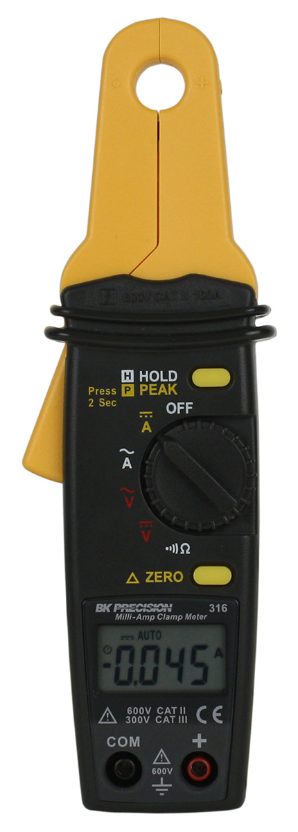 BK Precision BK316 Clamp Meter, 100 A 100 A 600 V dc 600 V ac CAT II, CAT III
