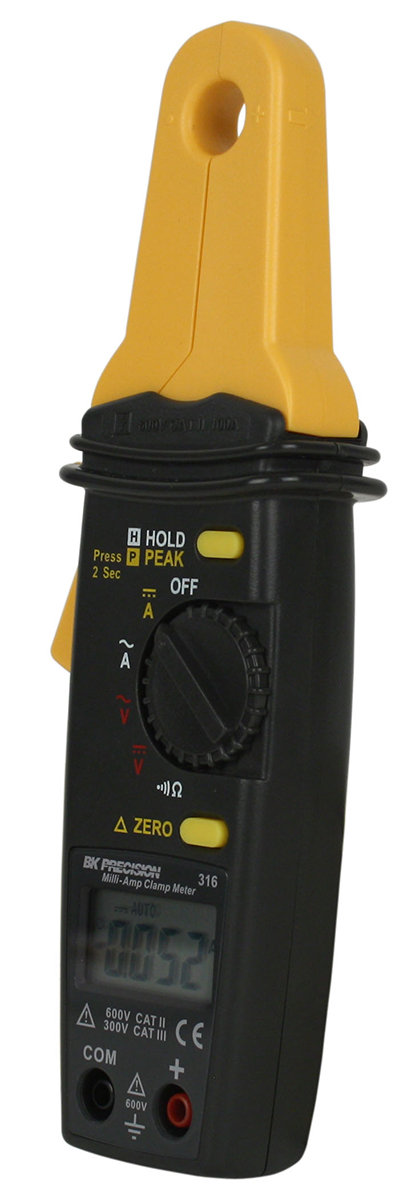 bk316 BK Precision BK316 Clamp Meter, 100 A 100 A 600 V dc 600 V ac CAT II, CAT III UKAS