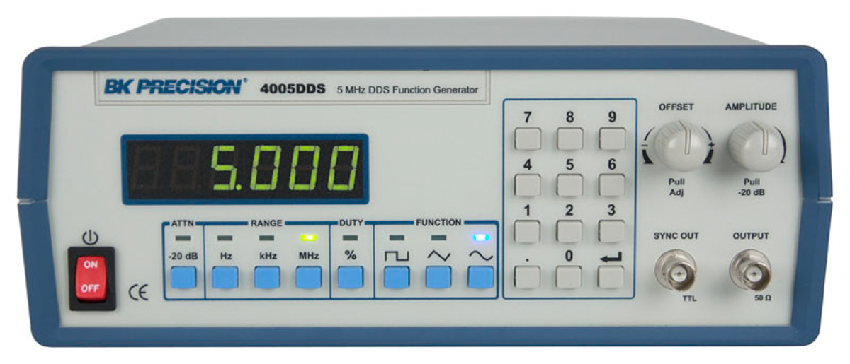 BK Precision Function Generator, 1 Hz Min, 5 MHz Max, RSCAL
