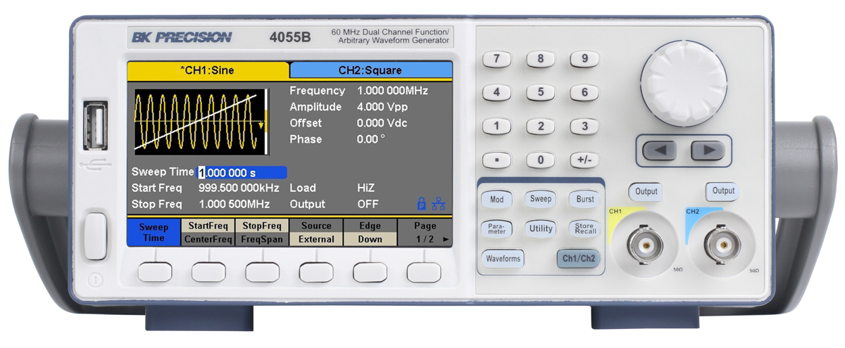 BK Precision 4050B Arbitrary Waveform Generator 10 MHz Max, 2-Channel, 1 Hz Min