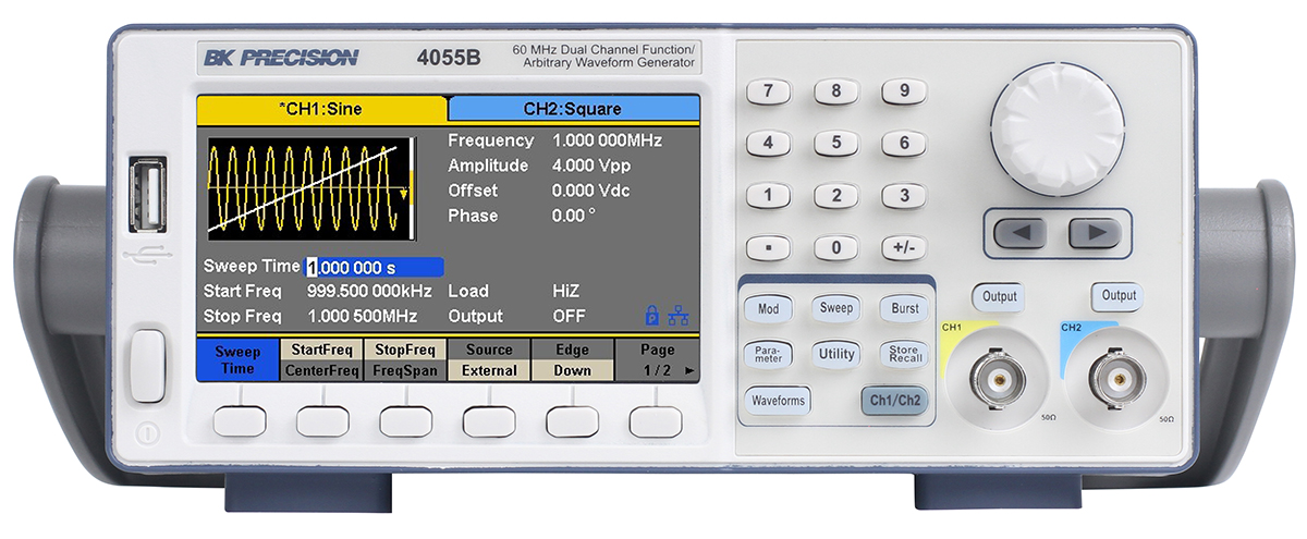 BK Precision 4055 Arbitrary Waveform Generator 50 MHz Max, 2-Channel, 1 Hz Min