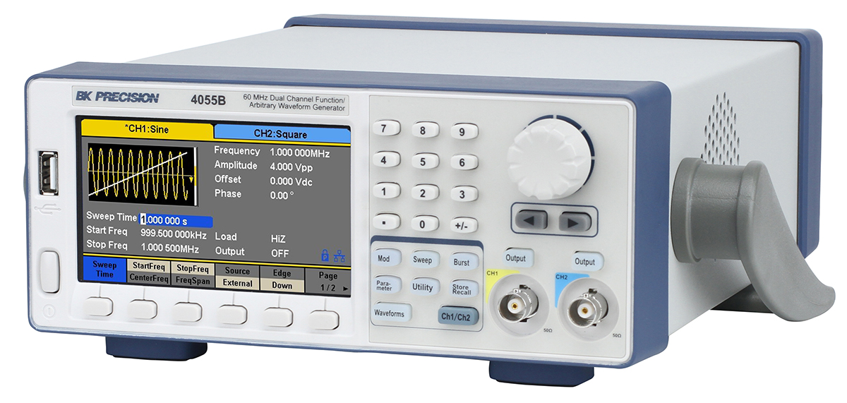 bk4055b BK Precision 4055 Arbitrary Waveform Generator 50 MHz Max, 2-Channel, 1 Hz Min