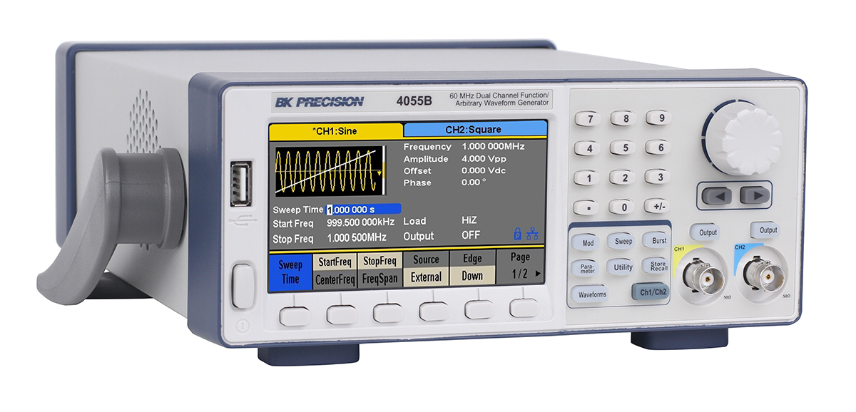 bk4055b BK Precision 4055 Arbitrary Waveform Generator 50 MHz Max, 2-Channel, 1 Hz Min