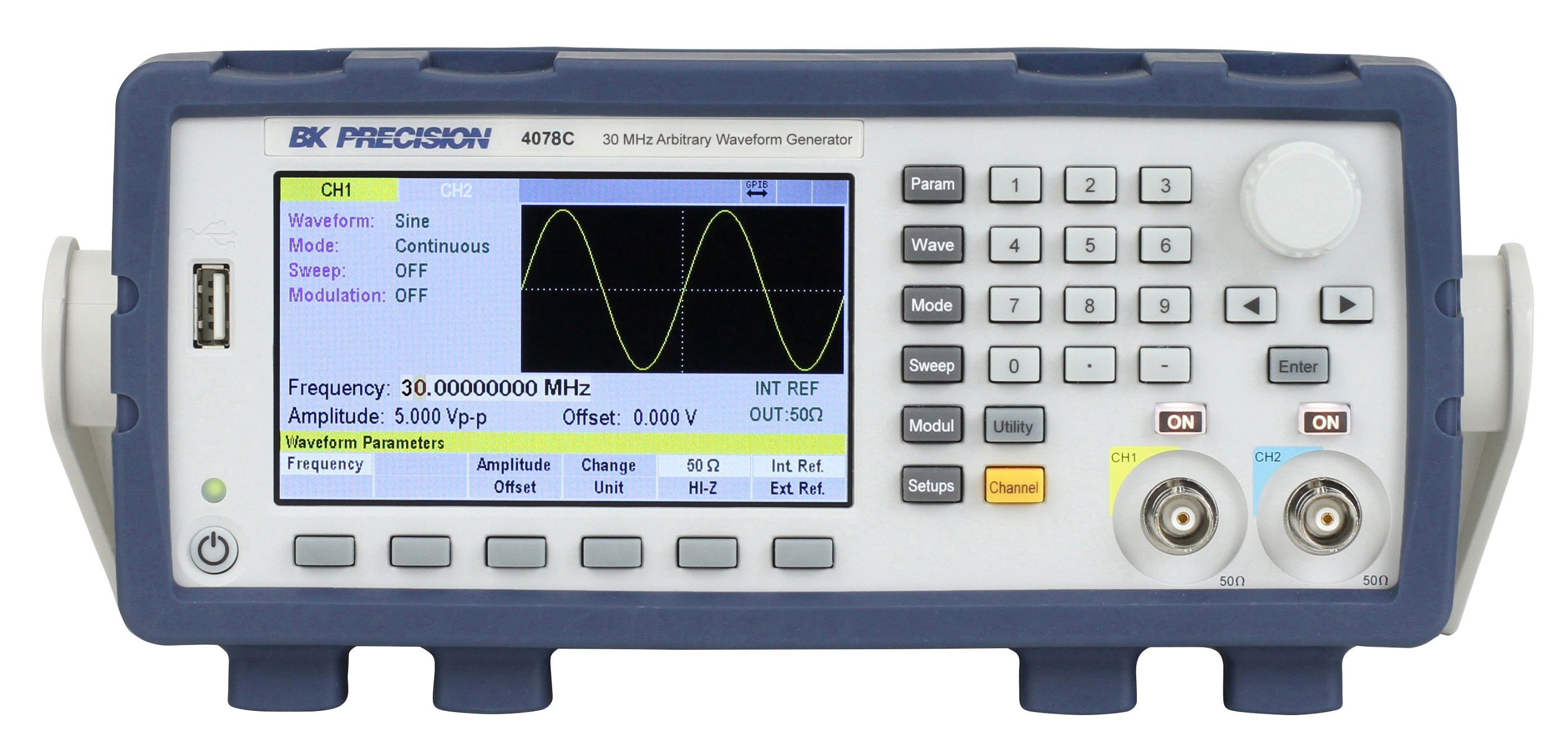BK Precision 4078C Arbitrary Waveform Generator 30 MHz Max, 2-Channel, 1 MHz Min