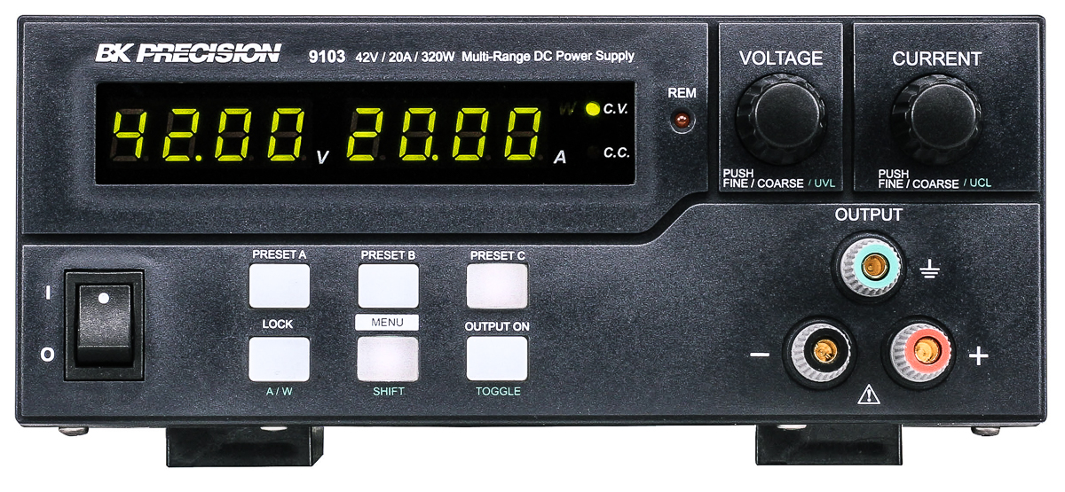 BK Precision Digital Bench Power Supply, 1-Output 42 V to  42V, 320 W, 20 A Max, RSCAL