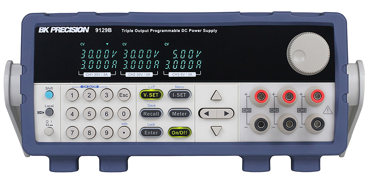 BK Precision Digital Bench Power Supply, 3-Output 0 V ac to  30V, 195 W, 3 A Max, UKAS