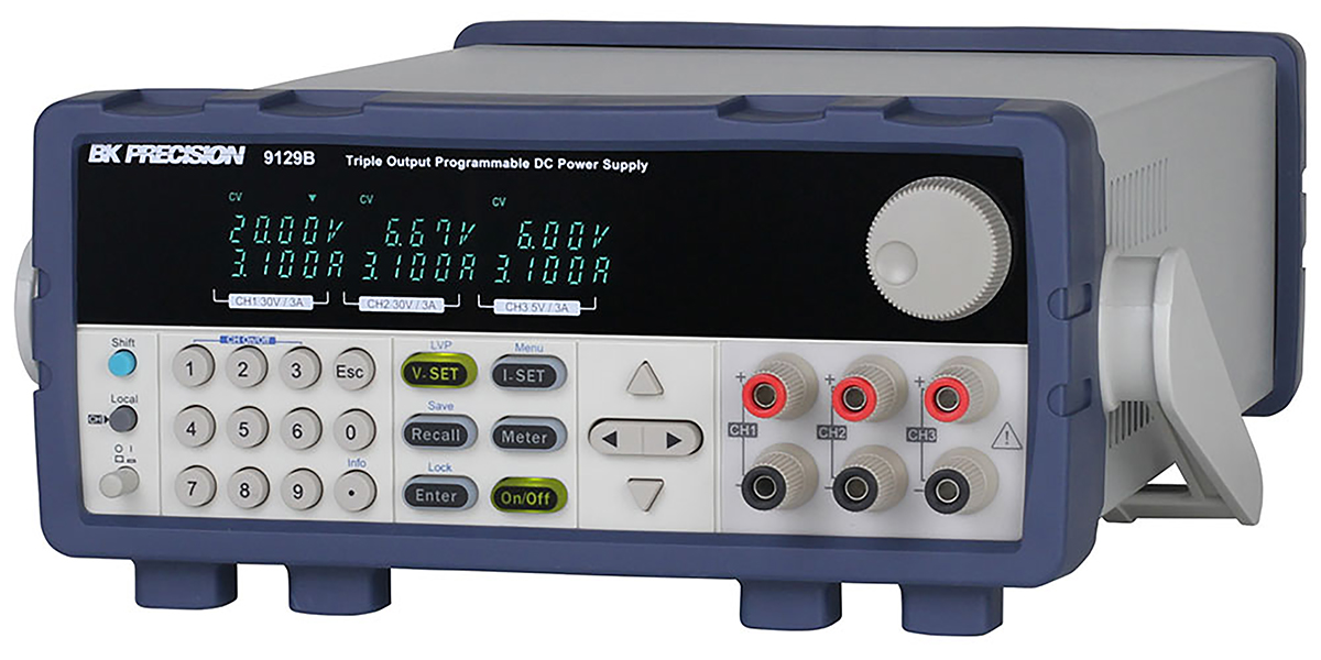 bk9129b BK Precision Digital Bench Power Supply, 3-Output 0 V ac to  30V, 195 W, 3 A Max, UKAS