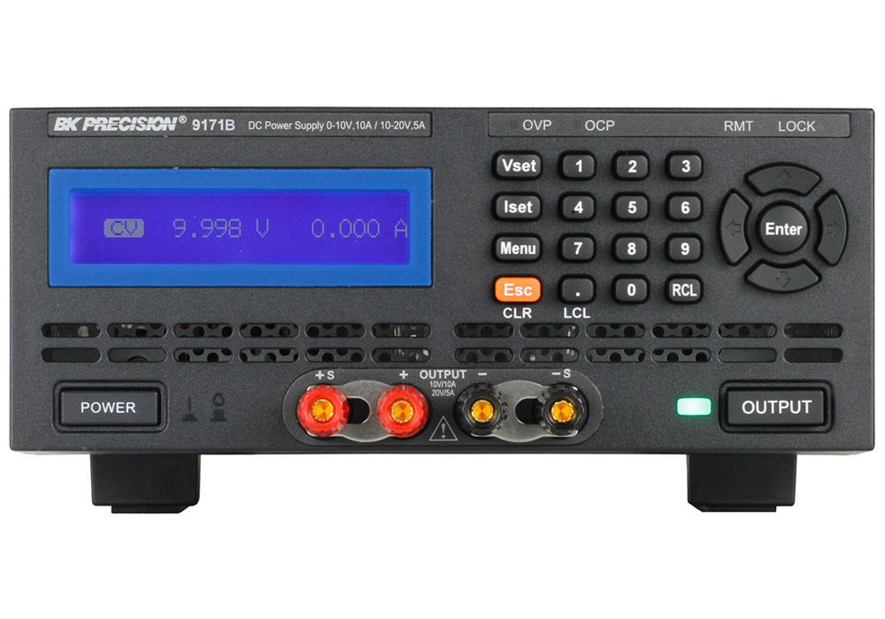 BK Precision Digital Bench Power Supply, 2-Output 0 V to  20V, 200 W, 20 A Max