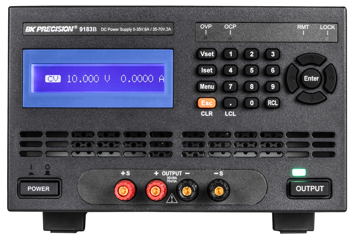 BK Precision Digital Bench Power Supply, 1-Output 70 V to  70V, 210 W, 6 A Max