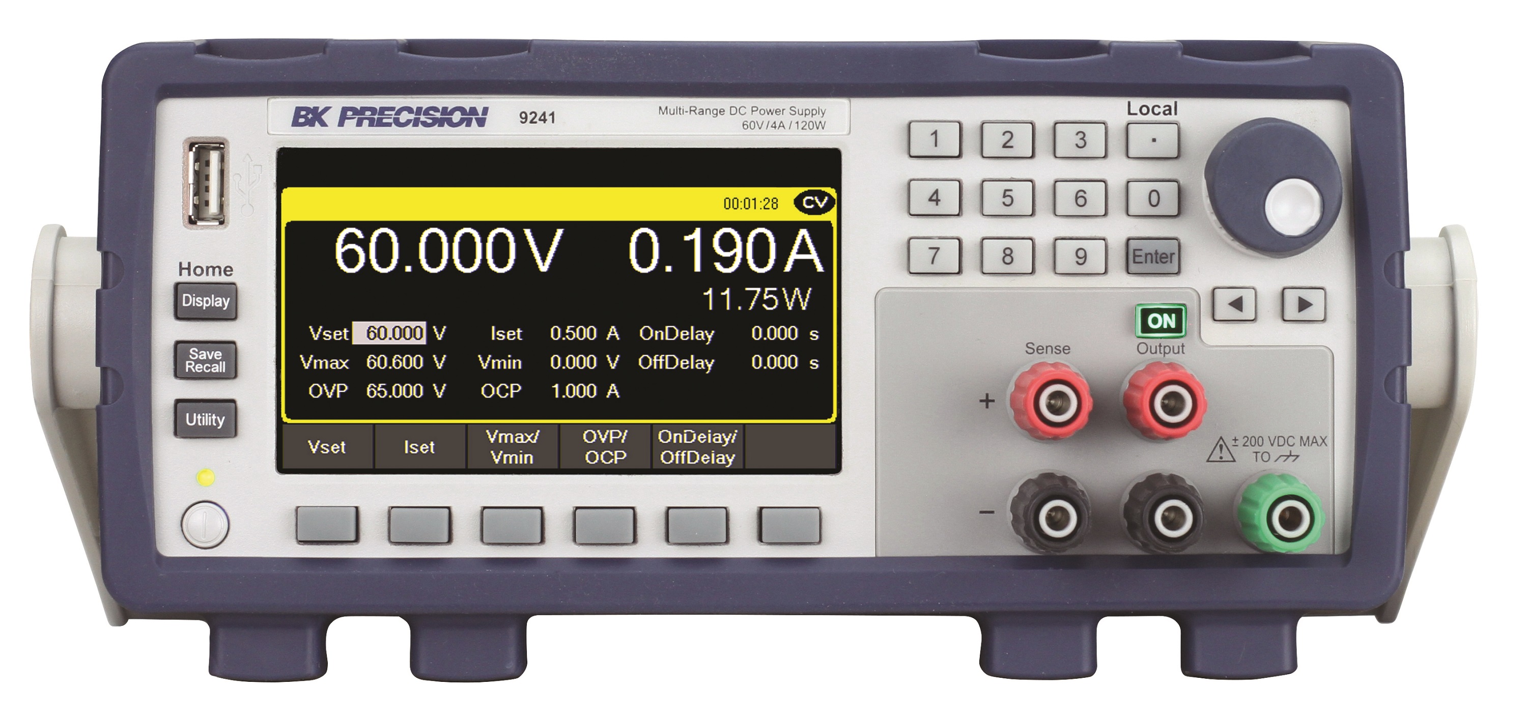 BK Precision Digital Bench Power Supply, 4-Output 0 V to  60V, 120 W, 4 A Max, UKAS