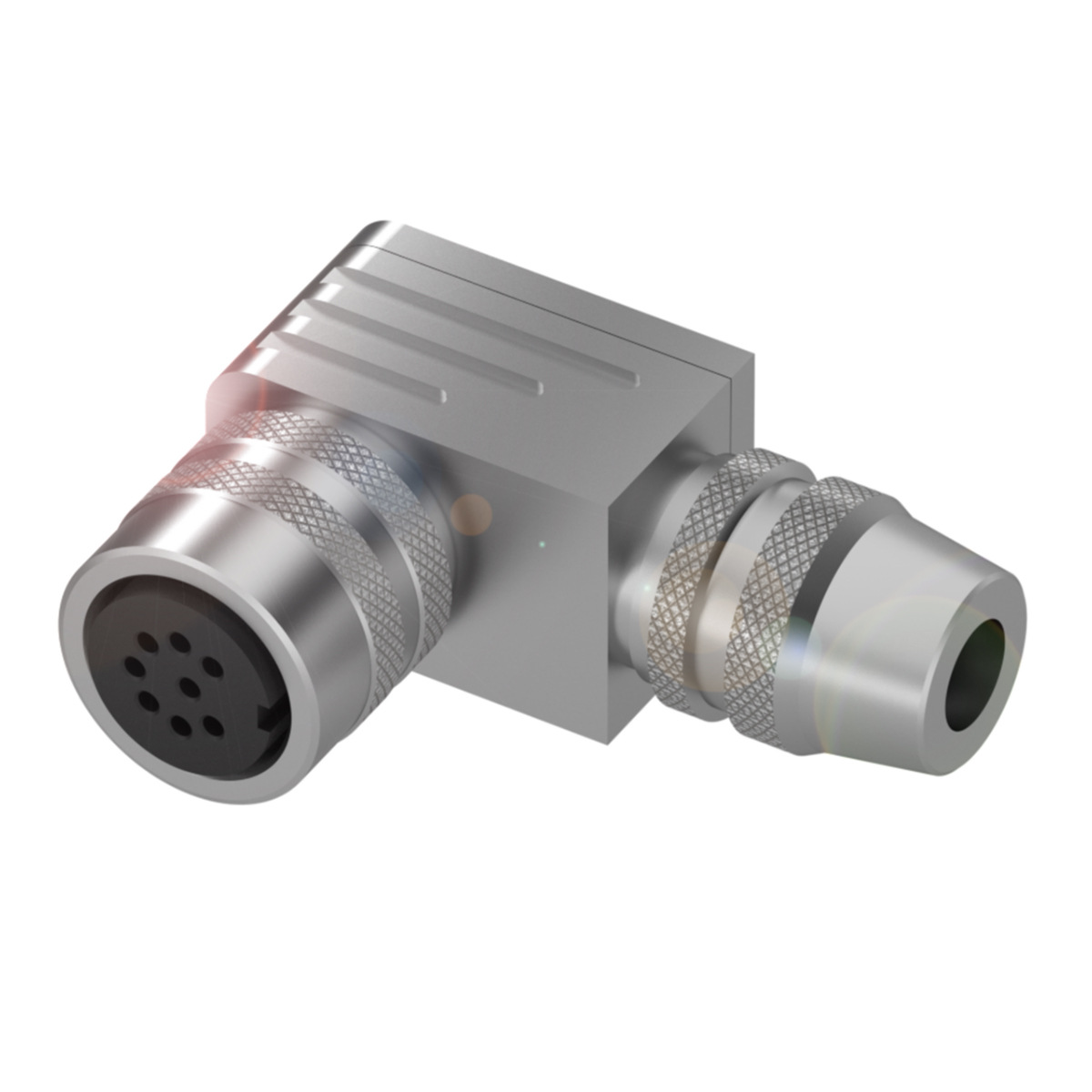 BALLUFF, BCC00UP 8 Pole Right Angle M16 DIN Connector, 5A, 60V ac/dc IP67, Screw Female