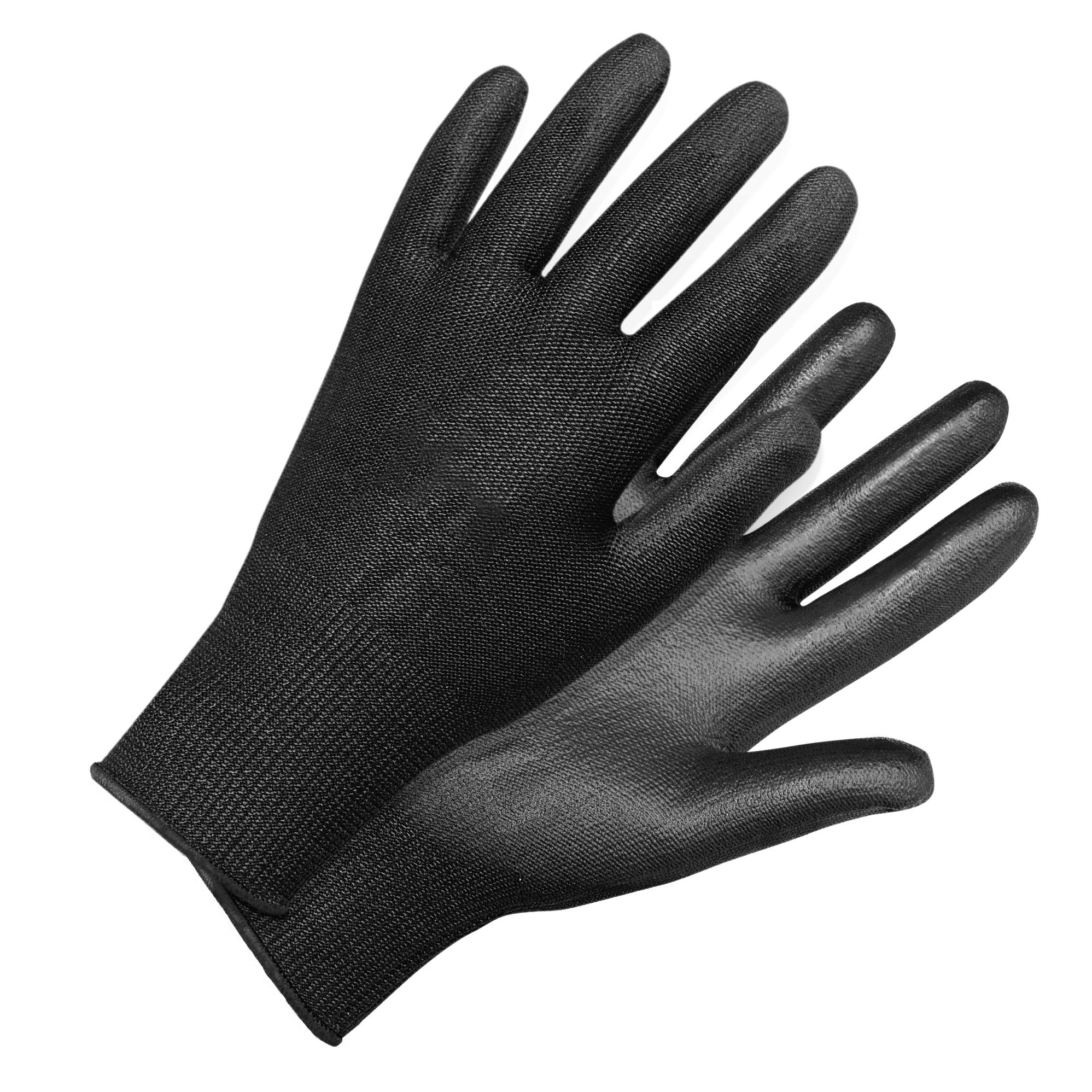 Rostaing BLACKTACTIL Black Polyamide Work Gloves, Size 9, Polyurethane Coating