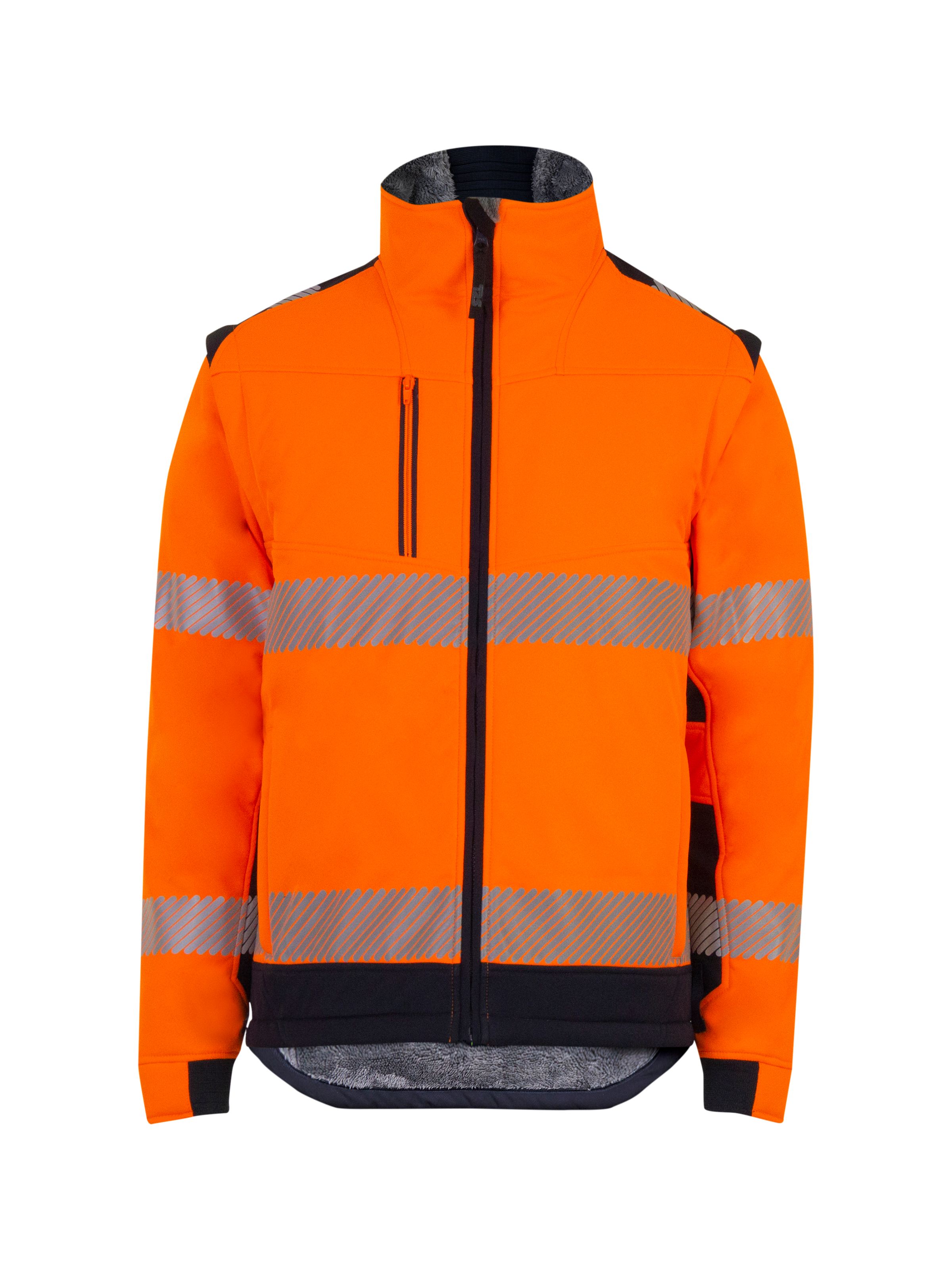 T2S SHERPA Orange Unisex Hi Vis Jacket, L