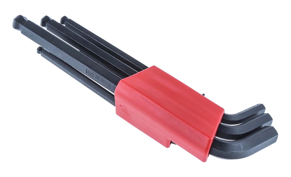blx9mm Bondhus 9 piece L Metric Hex Key Set, Hex size 1.5 → 10 mm