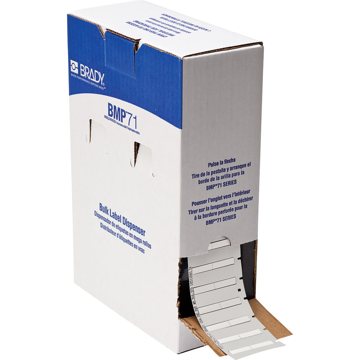 Brady White Label Roll, 22.23 mm Width, 2000 Per Pack Qty, 5.97 mm