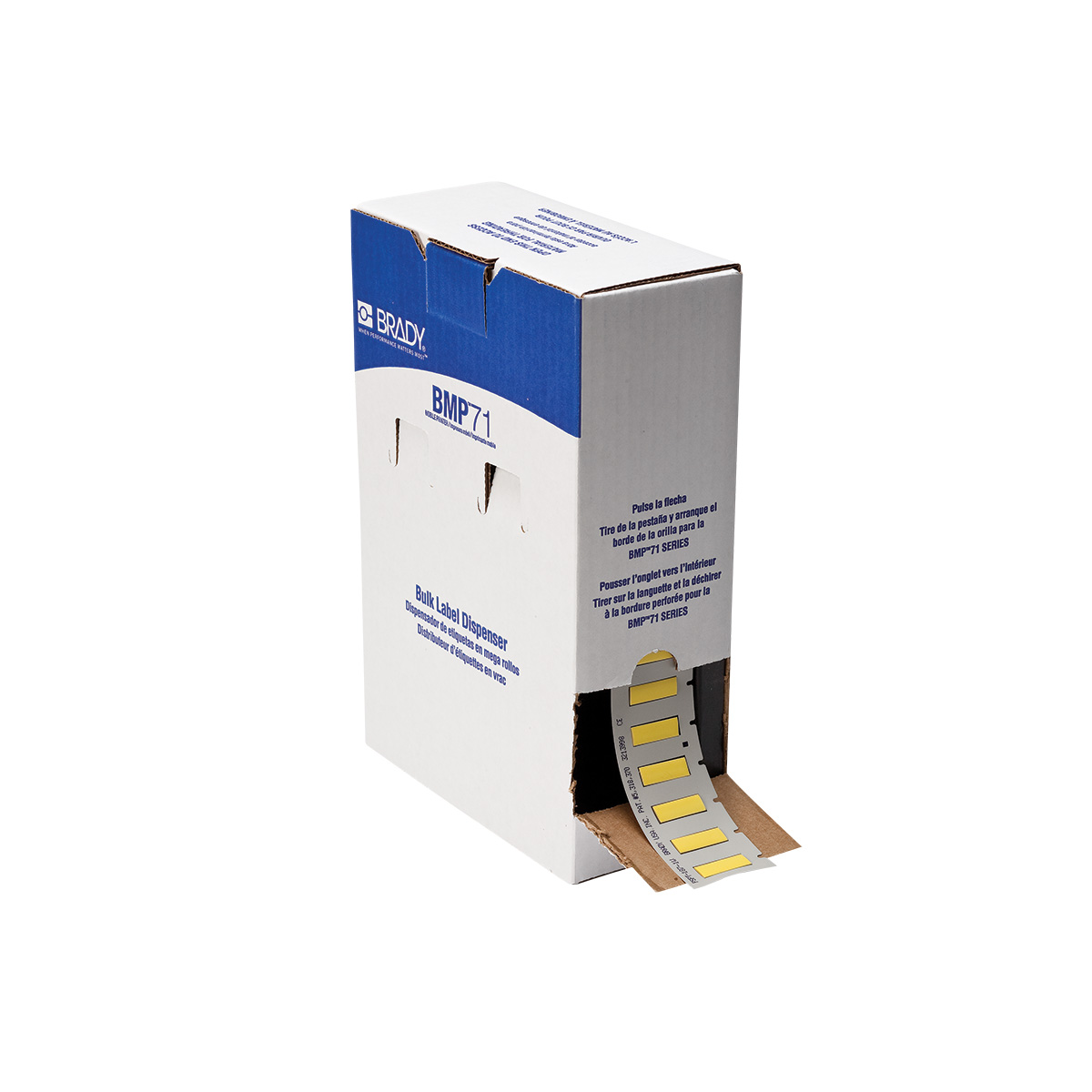 Brady on White Heat Shrink Labels, 1 in Label Length, 0.187 in Label Width