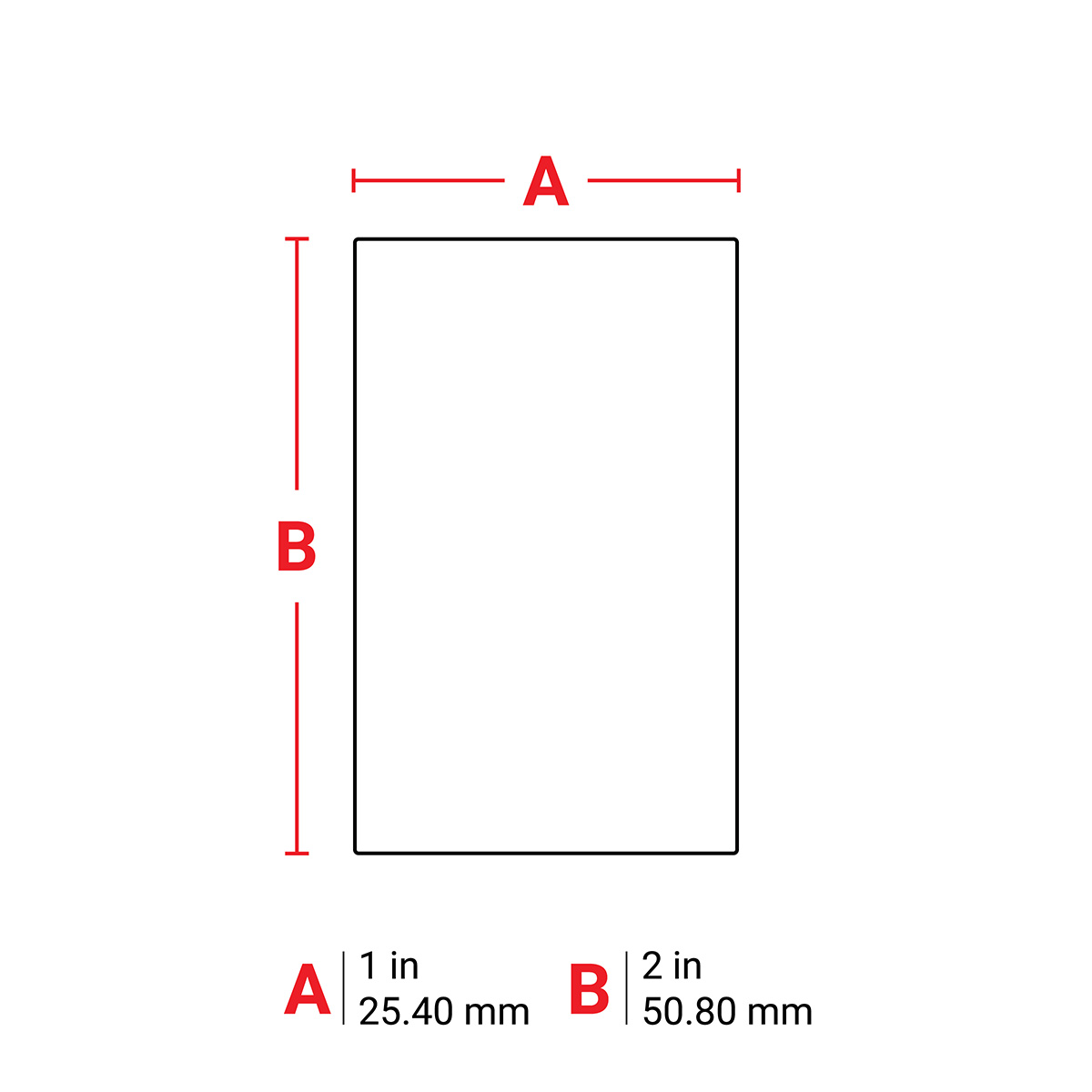 bm-20-423 Brady White Label, 25.4 mm Width, 1000 Per Pack Qty, 50.8 mm