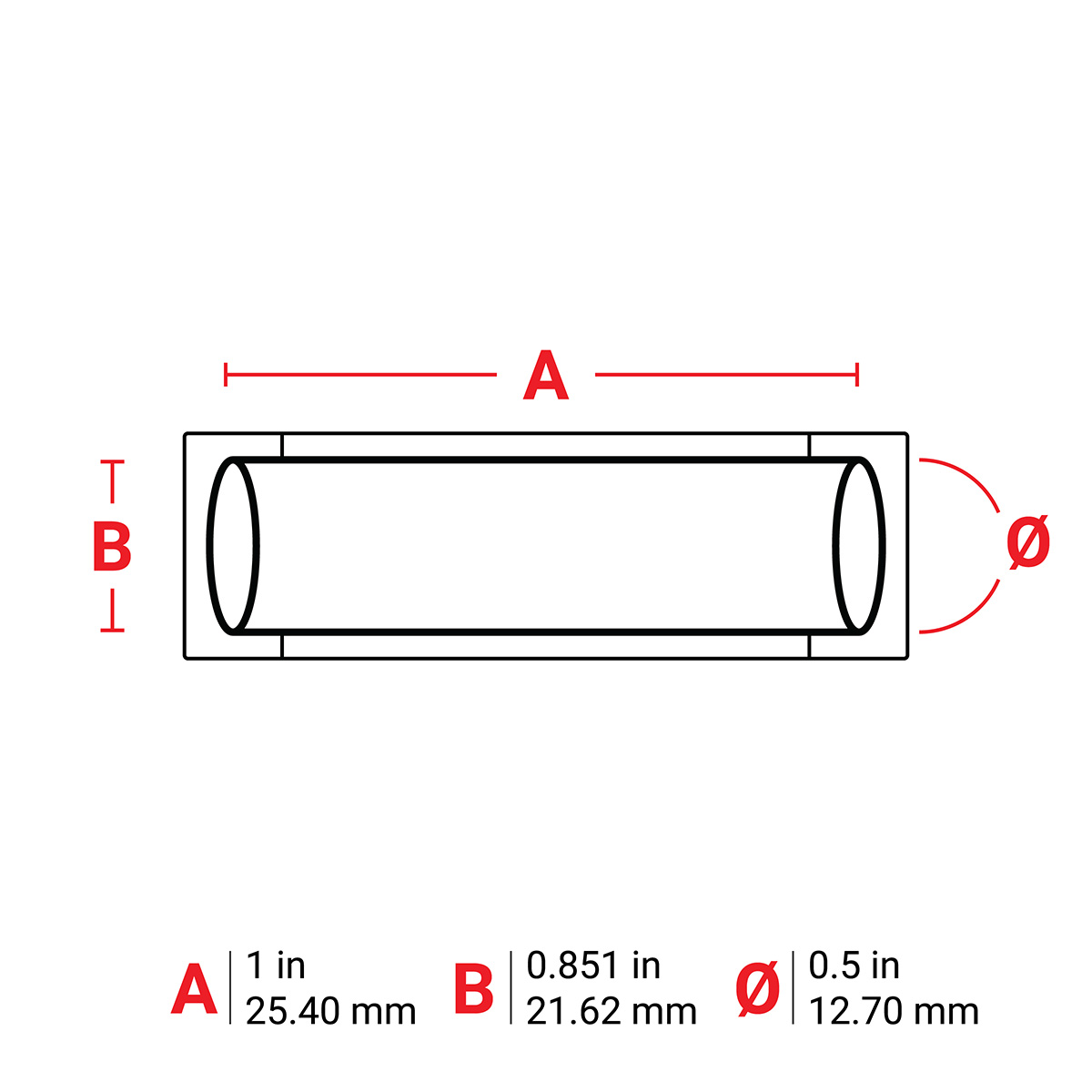 bm-500-1-342 Brady Label Printer Ribbon Sleeve for use with 0.5 Dia Cable Printers