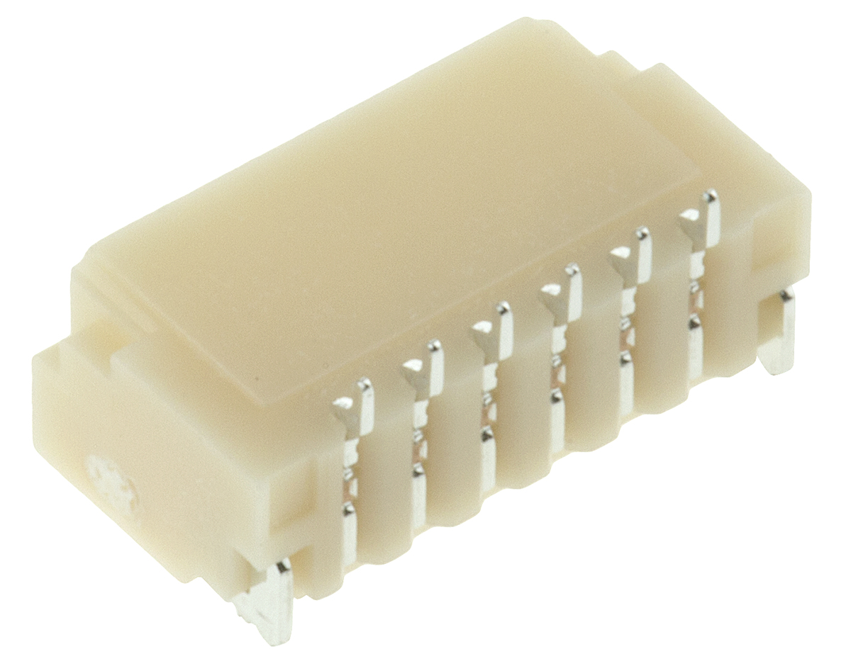 JST SH Series Straight Surface PCB Header, 6 Contact(s), 1 mm Pitch, 1 Row, Shrouded