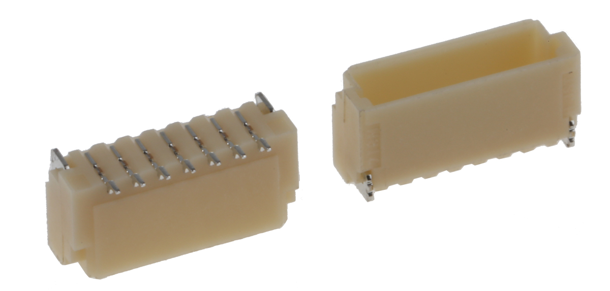 JST SH Series Straight Surface PCB Header, 7 Contact(s), 1 mm Pitch, 1 Row, Shrouded