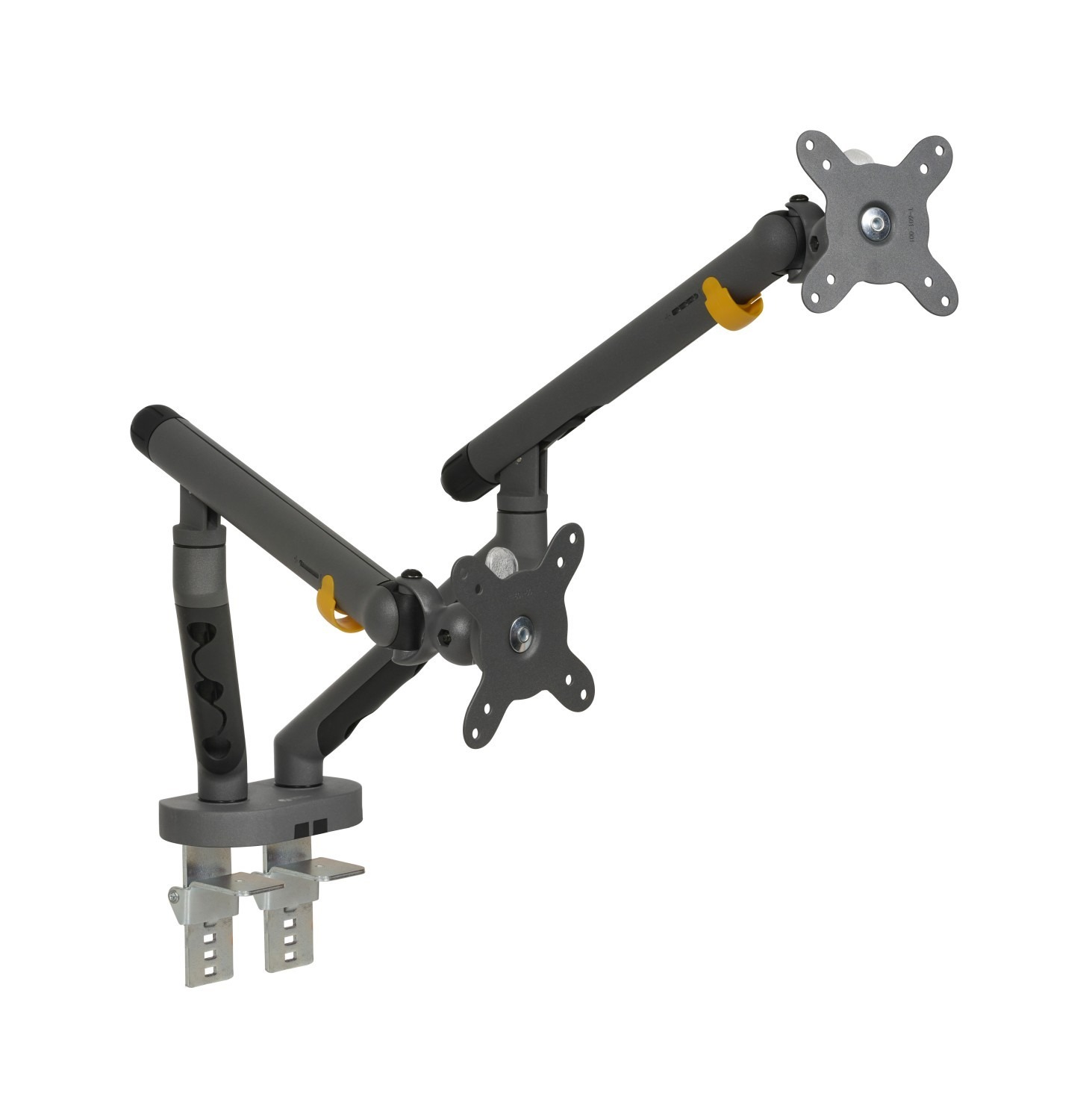 Bakker Elkhuizen BNEBFDDG Clamp, Through Hole Dual Monitor Arm 35 in 10kg Dark Grey