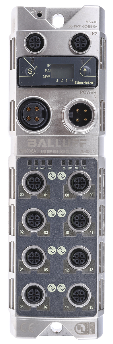BALLUFF BNI Series Sensor Box, 8 Port, PROFINET