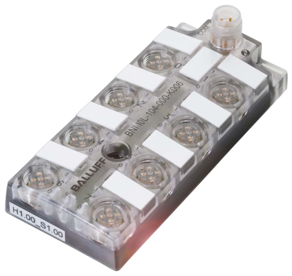 BALLUFF BNI IOL-104-000-K006 Series Sensor Box, 8 Port, IO-Link